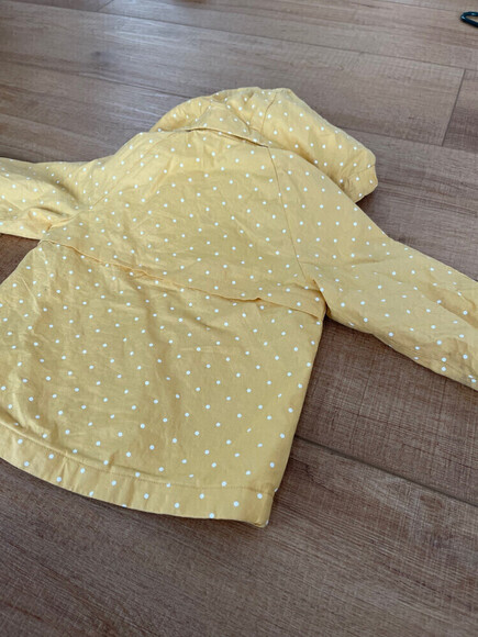 SPRING Baby Coat Yellow Polka Dots - Picture 3 of 4